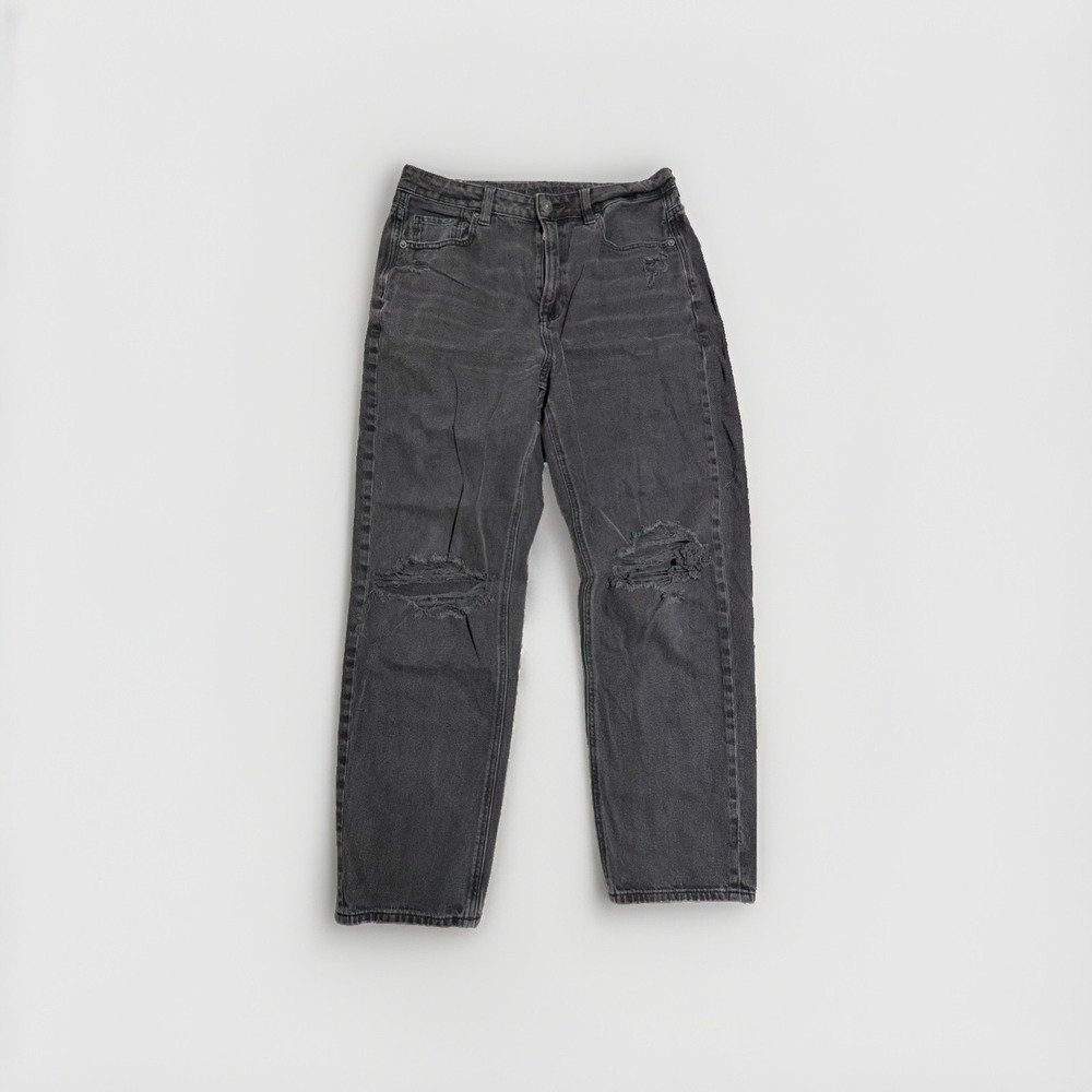 American Eagle Black Distressed Denim Jeans, Women's 10
